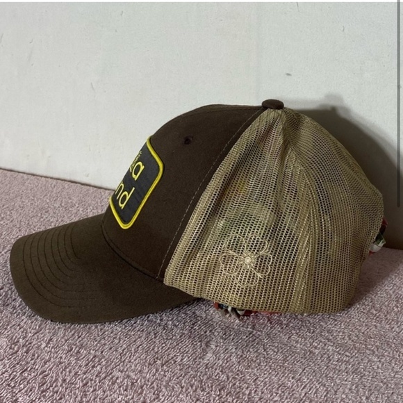 The Classics Brown Berta Brand Mesh Back Snap Back Trucker Hat - Picture 3 of 12